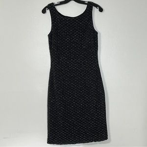 Andrea Polizzi for Rex Lester Silver/Black Glitter Party Dress